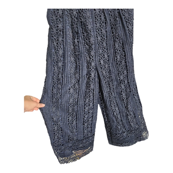 Anthropologie Greylin lace strapless jumpsuit size S in navy - Picture 5 of 7